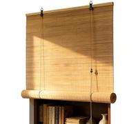 Store Enrouleur Bambou 78 x 240 cm Imperméables Protection Solaire et Visuelle Stores Romains avec Ascenseur pour Intérieur Extérieur, A