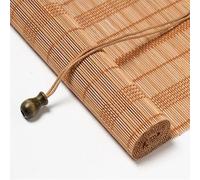 Store Enrouleur Bambou Exterieur 50 60 70 80 90 100 110 120 130 140 150 160cm Store Occultant Sans Percage Store Enrouleur Bambou Occultant Jalousie Romains Pour Terrasse Jardin(Carbonized B)