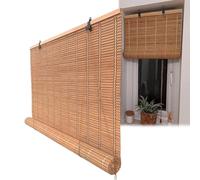 Store Enrouleur Bambou Exterieur 60x180cm 120x250cm, Stores Romains Sur Mesure, Rideaux Occultant Cuisine, Store Pare-Soleil Pour Terrasse, Store Anti-Regard En Bambou Pour Fenêtre/Porte(140 x 200 cm)