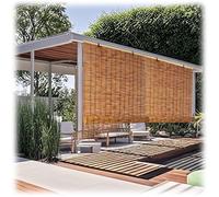 Store Enrouleur Bambou Naturel, 50-150cm Wide Rideau De Roseau Stores Bambou Occultant Intimité pour Fenêtres Véranda Terrasse Jardin(50x100CM(WxH))