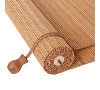 Store Enrouleur Bambou Naturel Rideau Bambou Fenetre Stores Intérieurs Sans Perçage Store Enrouleur En Bambou Rétro/Respirant/Naturel Taille Personnalisable Pour Fenêtres Jardins Belvédères