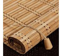 Store Enrouleur Bambou Naturel,Store Occultant en Bambou Exterieur,Stores À Rouleaux Romains,75% Protection Solaire Intimité Écran,Respirant/écologique,Personnalisable (W50xH160cm(20x63in))