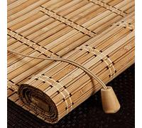 Store Enrouleur Bambou Naturel,Store Occultant en Bambou Exterieur,Stores À Rouleaux Romains,75% Protection Solaire Intimité Écran,Respirant/écologique/Naturel,Personnalisable (170x280cm(67x110in)