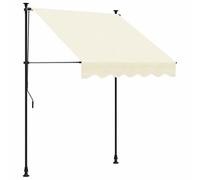 Store enrouleur crème 200 x 115 cm - Tissu polyester de qualité supérieure (180 g/m² avec revêtement PU) et cadre en acier - Protection solaire parfaite pour terrasse et jardin - Durable et résistant