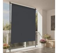 Store enrouleur d'extérieur avec manivelle - Auvent rétractable manuel - Hauteur réglable - Pare-soleil vertical - Brise-vue pour jardin, terrasse