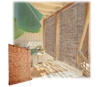 Store enrouleur d'extérieur en bambou à isolation thermique pour terrasse - Store romain occultant pour intimité - Différentes largeurs (50 à 150 cm) - Protection solaire parfaite
