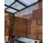 Store enrouleur d'extérieur en bambou pour terrasse sans perçage - Filtre solaire naturel - 70 x 200 cm - Parfait pour la protection solaire