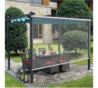 Store enrouleur d'extérieur en PVC - Transparent et imperméable pour tonnelle, balcon, porche, volet roulant en plastique robuste