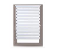 Relaxdays 10021306 Store enrouleur double face klemmfix en blanc sans perçage fenêtre porte balcon en tissu 96x156 cm, blanc
