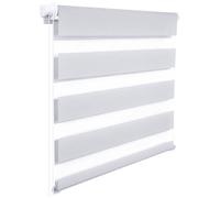 Store Enrouleur Double WOLTU - Gris - Installation Rapide - Réglage Rideau Latéral - Translucide - 60x220cm