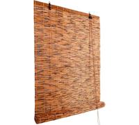 Store enrouleur en bambou - 115 x 130 cm (largeur x hauteur) - Protection contre les regards indiscrets et protection solaire - Pour fenêtre, porte, balcon et jardin - Store enrouleur fait à la main