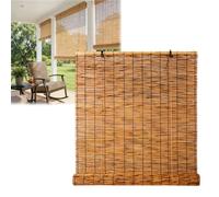 Store Enrouleur En Bambou Occultant 70% Pour Extérieur Jardin Terrasse Balcon 50 160 120 130 140 110 85 Cm, Rideaux De Roseau D'intimité De Cloison, Rideaux De Paille Imperméables(W90cm x H280cm)