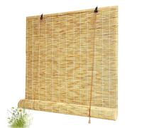 Store Enrouleur en Bambou Store Occultant Enrouleur pour Tonnelle Terrasse Jardins Véranda Anti-UV 40 45 60 80 90 100 120 140 150 180 cm Rideau de Roseau,Rideau de D'intimité,Store Bambou Exterieur