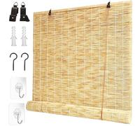 Store Enrouleur en Bambou Store Occultant sans Percage Liftable pour Tonnelle Terrasse Véranda Jardins Anti-UV 60 80 90 100 120 140 150 160 180cm Rideau de Roseau