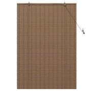 vidaXL Store Enrouleur avec des Rideaux Marron 100 x 160 cm Bambou, Stores de Salon, Rideaux roulants Modernes, Ombres en Bambou écolo, Filtre de lumière, Protection UV