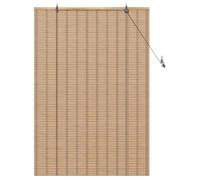 Store enrouleur en bambou - vidaXL - Nature - 120x160 cm - Roulable - Peu d'entretien - Cordon de tirage
