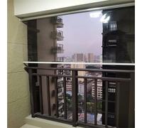 Store Enrouleur en PVC Transparent pour Pergola, Patio, Balcon - Bâche Extérieure Imperméable Coupe-Vent avec Poignée Système de Ressorts Robuste pour Jardin, Garage, Vitrine de Magasin(W115xH120cm)