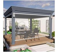 Store enrouleur en PVC transparent - Store enroulable imperméable pour tonnelle, terrasse, pergola