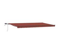 Store enrouleur en tissu 600 x 300 cm - Protection solaire parfaite pour terrasse et jardin en orange et marron - Léger, durable et résistant aux intempéries