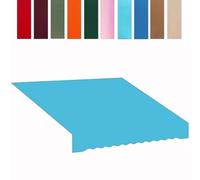 Store enrouleur en tissu anti-UV imperméable en polyester - Disponible en 200/245/300/400/600 cm - Bleu clair (485 x 300 cm) pour l'extérieur