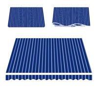 Store enrouleur en tissu bleu foncé 4 x 1,5 m pour terrasse, jardin et balcon - Pour auvent de 1,5/2/2,5/3/3,5/4 m - Sans cadre nécessaire