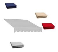Store enrouleur en tissu pour terrasse - Gris - 2,4 m, 3 m, 3,6 m, 4,9 m, 6,1 m - Résistant aux UV et aux intempéries