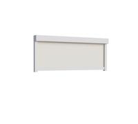 Store enrouleur extérieur 150 cm, Basic, Blanc, 1500 x 600 mm, coffre angulaire 90° Blanc signalisation RAL 9016, configurable individuellement