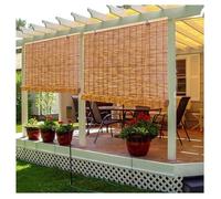 Store Enrouleur Exterieur Imperméables Rideau de Roseau Naturel, Store Bambou Intérieur Occultant/Intimité Rideau en Bambou pour Fenêtres Véranda Terrasse Jardin Pergola Balcon Cuisine