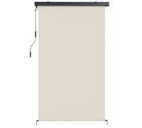 Outsunny Store Enrouleur extérieur, Store Vertical extérieur occultant avec manivelle et Cassette en Aluminium, Protection UV, imperméable, Brise-Vue pour Jardin, Balcon, terrasse, 250x160cm, crème