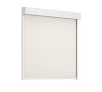 Store enrouleur extérieur, rectangulaire 90°, blanc signalisation, 600 x 600 mm, Toile blanc, Sans commande, configurer sur mesure