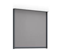 Store enrouleur extérieur, sous enduit, gris anthracite, 600 x 600 mm, Toile gris foncé, Sans commande, individuell konfigurieren