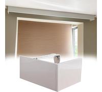 Store enrouleur extra long avec support mural/plafond, pas besoin de rail, idéal pour stores vénitiens et vénitiens, panneau amovible de 1,8 m / 5.9ft, solution polyvalente de traitement de fenêtres