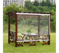 Store enrouleur imperméable en PVC transparent pour pergola - Store enrouleur durable pour terrasse et terrasse - 90 x 100 cm