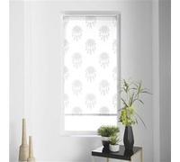 Douceur d'Intérieur, Store Enrouleur à Imprimés Japonais (120 x 180 cm) Kaya Blanc, Polyester