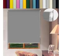 Store enrouleur jour et nuit - 30 x 130 cm - Sans perçage - Protection solaire - Fonctionnement à chaîne - Pour fenêtre et porte - Blanc - Facile à installer - Design moderne