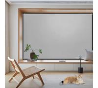 Store Enrouleur Jour Nuit 140 x 140 cm, Isolation Thermique, Double Tissu, Facile à Montage, Personnalisable Store Occultant sans Percage Exterieur avec Ruban Nano,pour Fenêtre, Gris