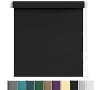 Store Enrouleur Jour Nuit Klemmfix sans perçage 60 x 50 cm Protection de Vie Privée, Store Thermique pour fenêtre avec chaîne réglable pour Chambre, Bureau, Noir