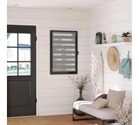 Store enrouleur Jour / Nuit Madeco l.72 x H.190cm gris clair