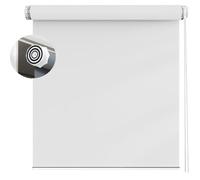 Store Enrouleur Jour Nuit sans Perçage 30 x 70 cm Isolant Thermique, Store Tamisant avec chaîne réglable pour Chambre, Bureau, Blanc