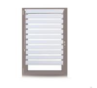 Store enrouleur, lot de 2, double face, sans perçage fenêtre porte balcon en tissu, 90 x 150 cm, blanc