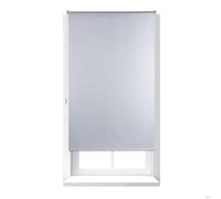 Relaxdays Store Enrouleur, Lot de 2, Thermique, Chaînette latérale, Fixation sans perçage, 100x160, Largeur Tissu 96 cm, Blanc
