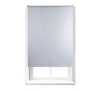 Store Enrouleur, lot de 2, Thermique, Chaînette latérale, Fixation sans perçage, 120x160, largeur tissu 106 cm, blanc