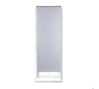 Store Enrouleur, lot de 2, Thermique, Chaînette latérale, Fixation sans perçage, 60 x 160, largeur tissu 56 cm, blanc