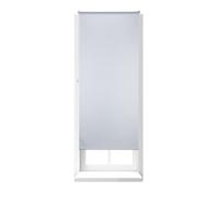 Store Enrouleur, lot de 2, Thermique, Chaînette latérale, Fixation sans perçage, 90x210, largeur tissu 86 cm, blanc