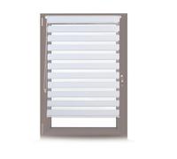 Store enrouleur lot de 4 double face sans perçage fenêtre porte balcon en tissu 96x156 cm blanc