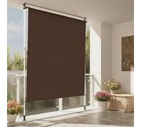 Store enrouleur manuel - Imperméable - Résistant aux UV - Pour l'extérieur - Hauteur réglable avec manivelle manuelle - Sans perçage