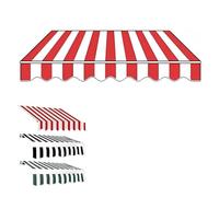 Store enrouleur manuel pour extérieur, terrasse, jardin, imperméable, protection UV, installation facile, rouge, 4,5 x 3 m, pare-soleil pour terrasse et balcon