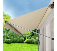 Store enrouleur manuel pour terrasse et fenêtre - Protection UV - Réglable - Sans perçage - Idéal pour véranda et balcon - 1,90 x 1,20 m