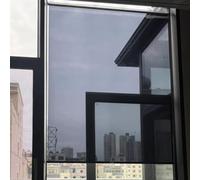 Store Enrouleur Miroir à Film PET Anti-Regard Occultant 100% avec Protection Solaire & Isolant Thermique, Étanche Anti-UV pour Fenêtre Extérieur/Intérieur Maison/Bureau Personnalisable(Black,W 80xH 15