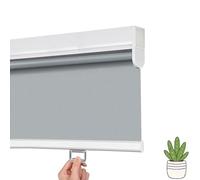 Store Enrouleur Occultant 100% Gris,Store À Enrouleur sans Cordon Rétractable 60/70/80/90/100/120cm,Store À Rouleau Pare-Soleil pour Fenêtres,Rideaux Isolants Thermiques,W×H-70×110cm(28 * 43in)